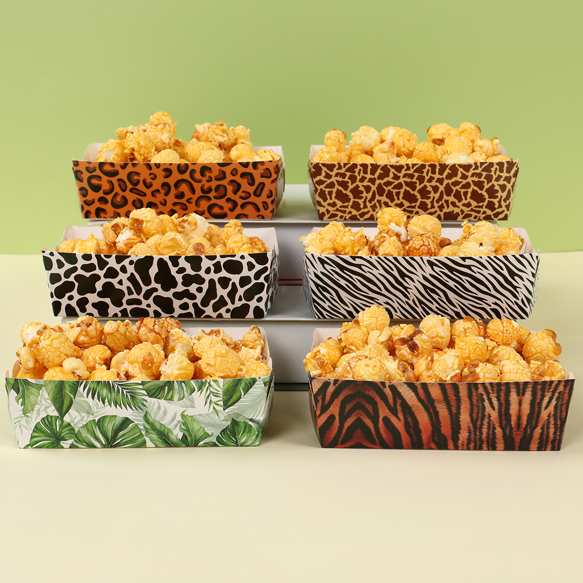 Food Snacks For Party - Jungle Animal Mini Snack Trays Leopard