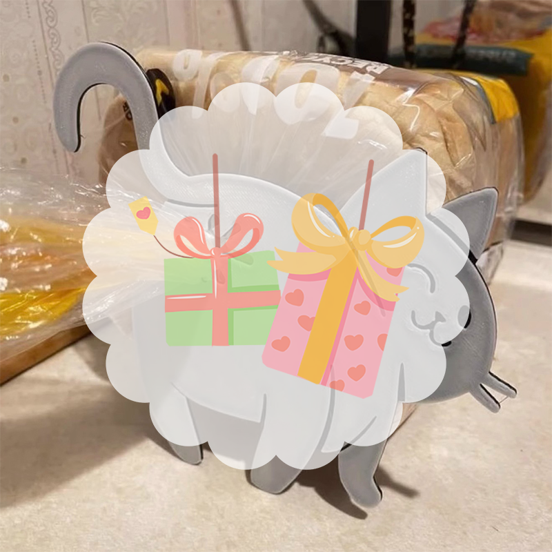 2pcs 3D Cat Butt Bread Bag Cli - Food Lovers Snacks avaliação e preço