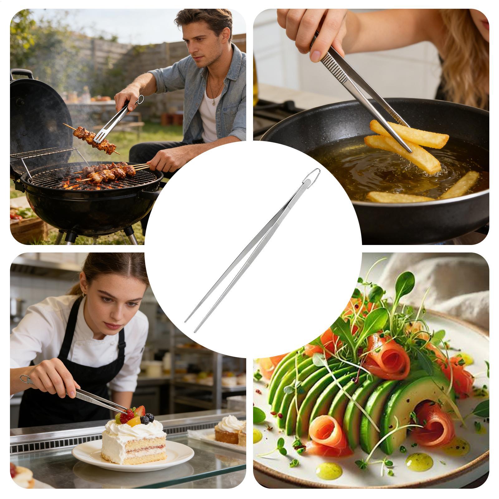 Cooking Tongs Tweezers Food To - Food Snacks For Party avaliação e preço