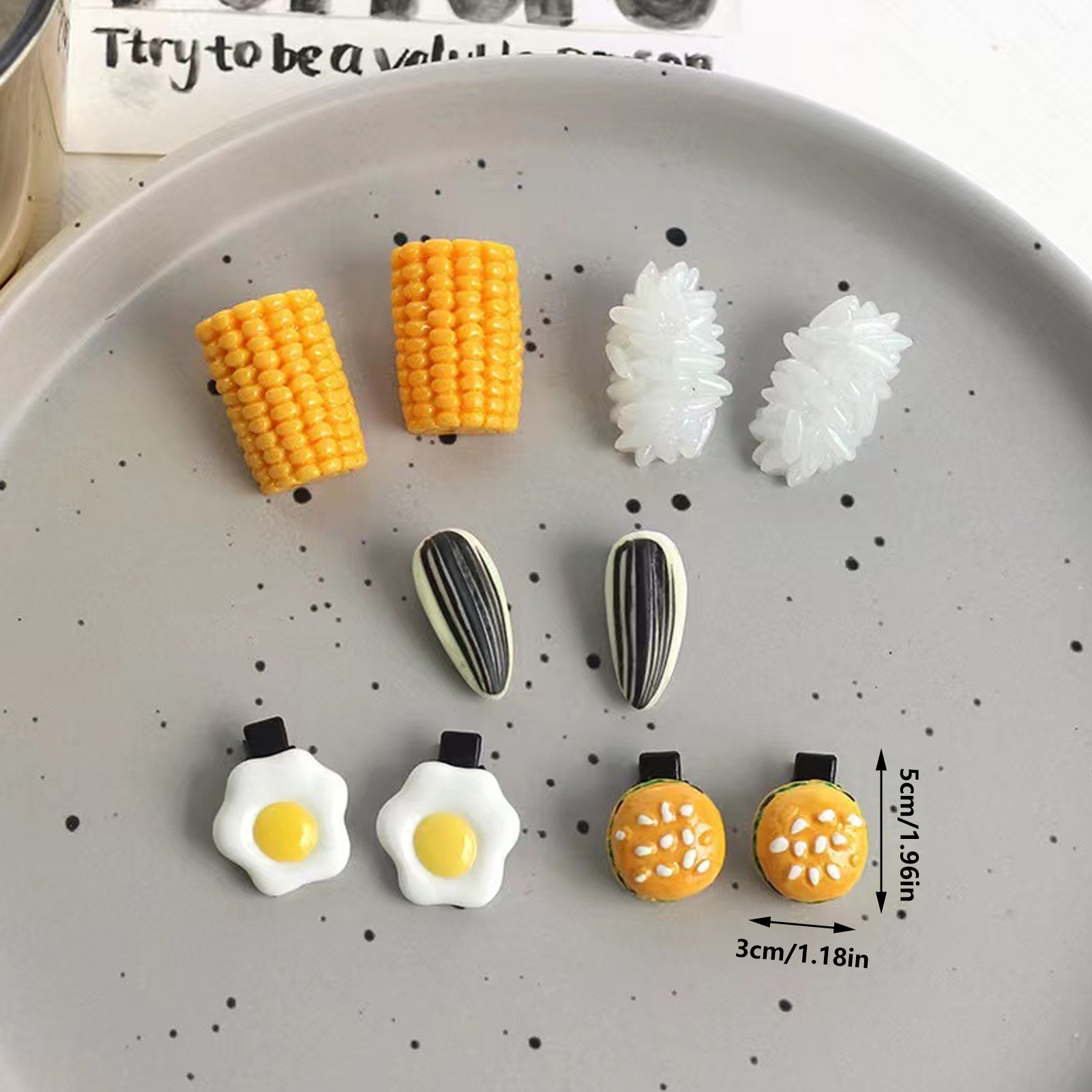 Mini Food Hair Clips Set Reali - Food Snacks For Party avaliação e preço