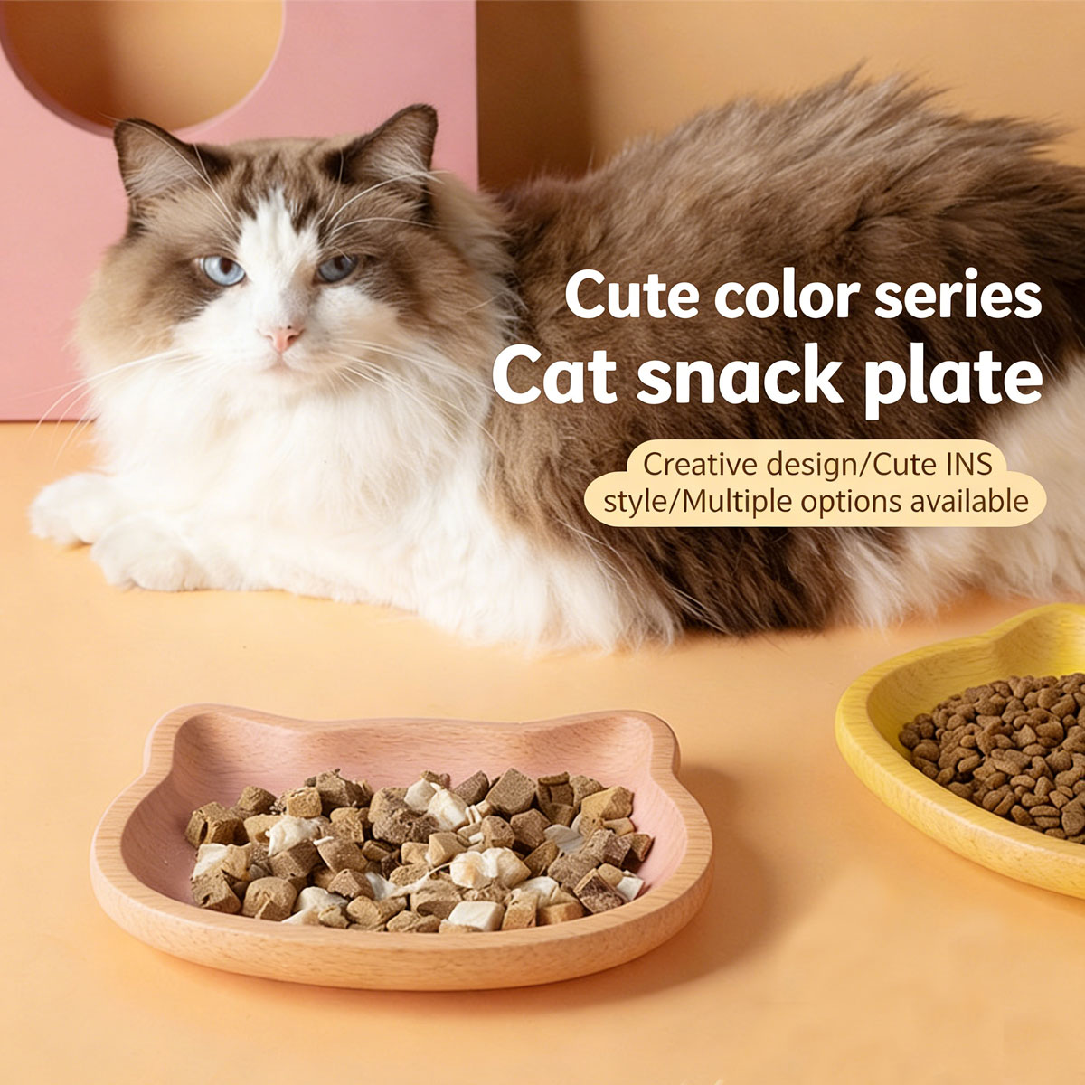 Cute Cat Shape Pet Snack Plate - Food Snacks Options avaliação e preço