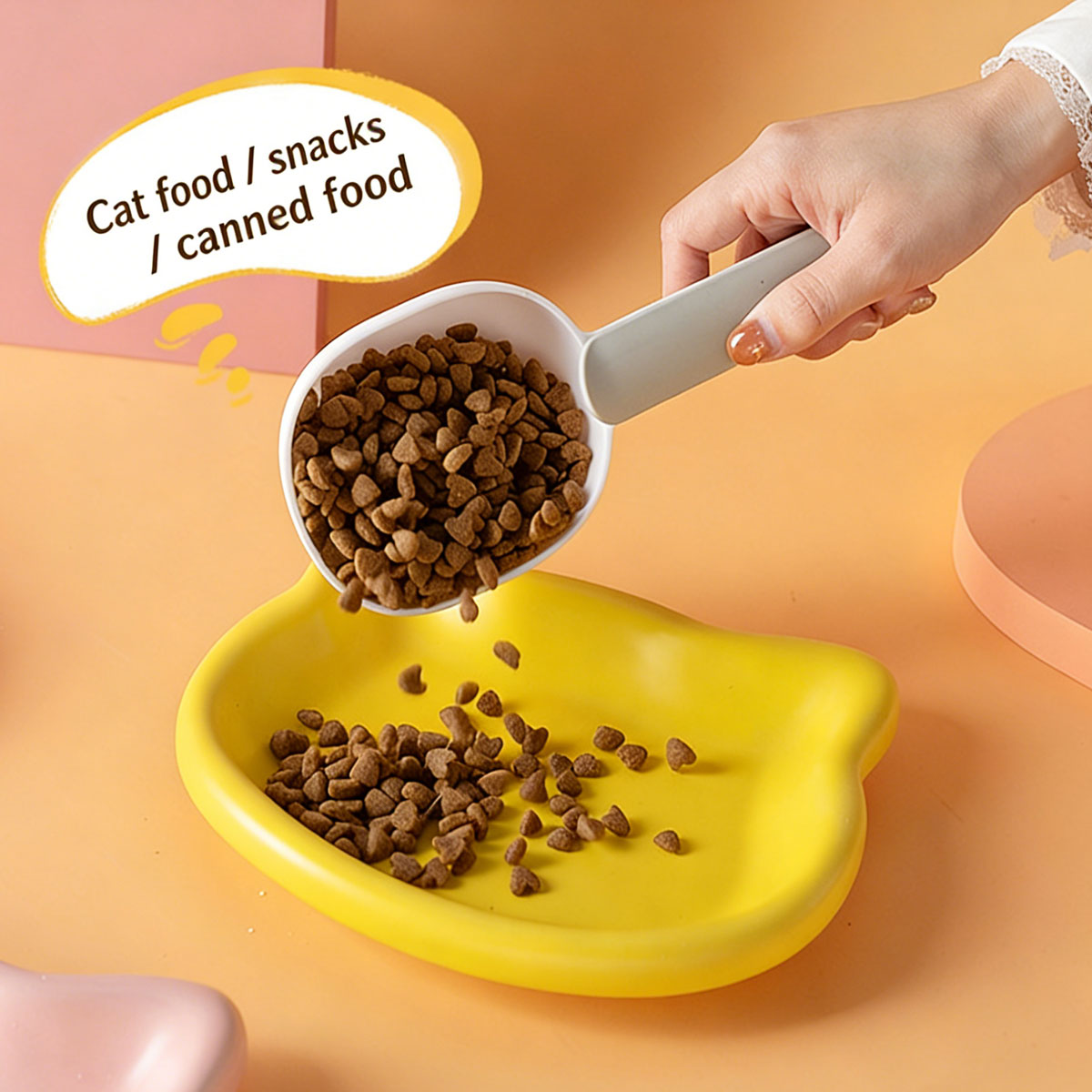 Cute Cat Shape Pet Snack Plate - Food Snacks Options avaliação e preço