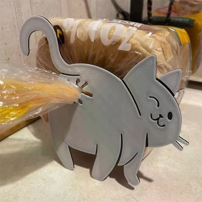 2pcs 3D Cat Butt Bread Bag Cli - Food Lovers Snacks avaliação e preço