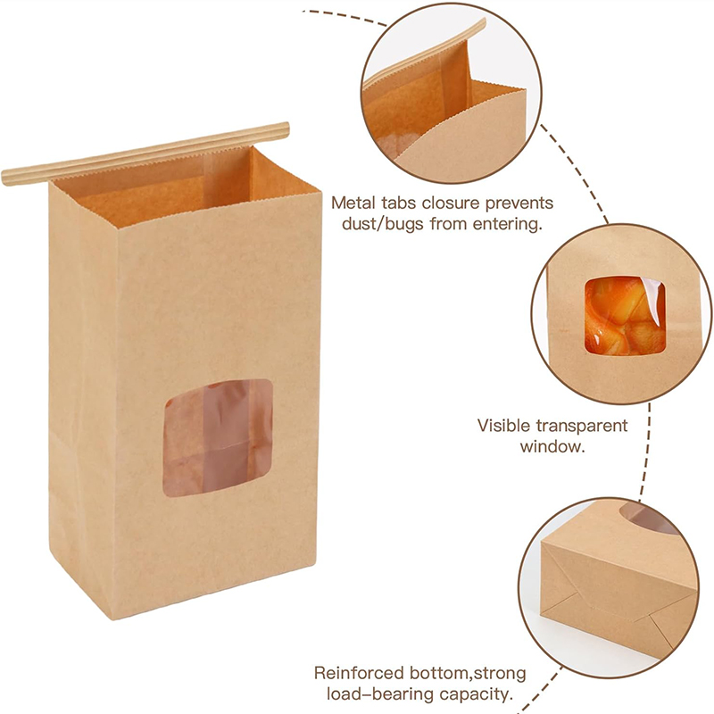 10Pcs Bakery Bags, Window Seal - Food Snacks For Party avaliação e preço