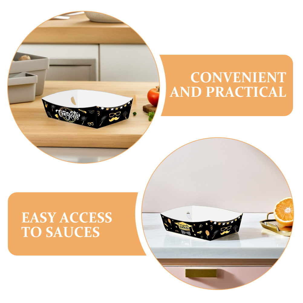 24Pcs Graduation Paper Food Tr - Food Snacks For Party avaliação e preço