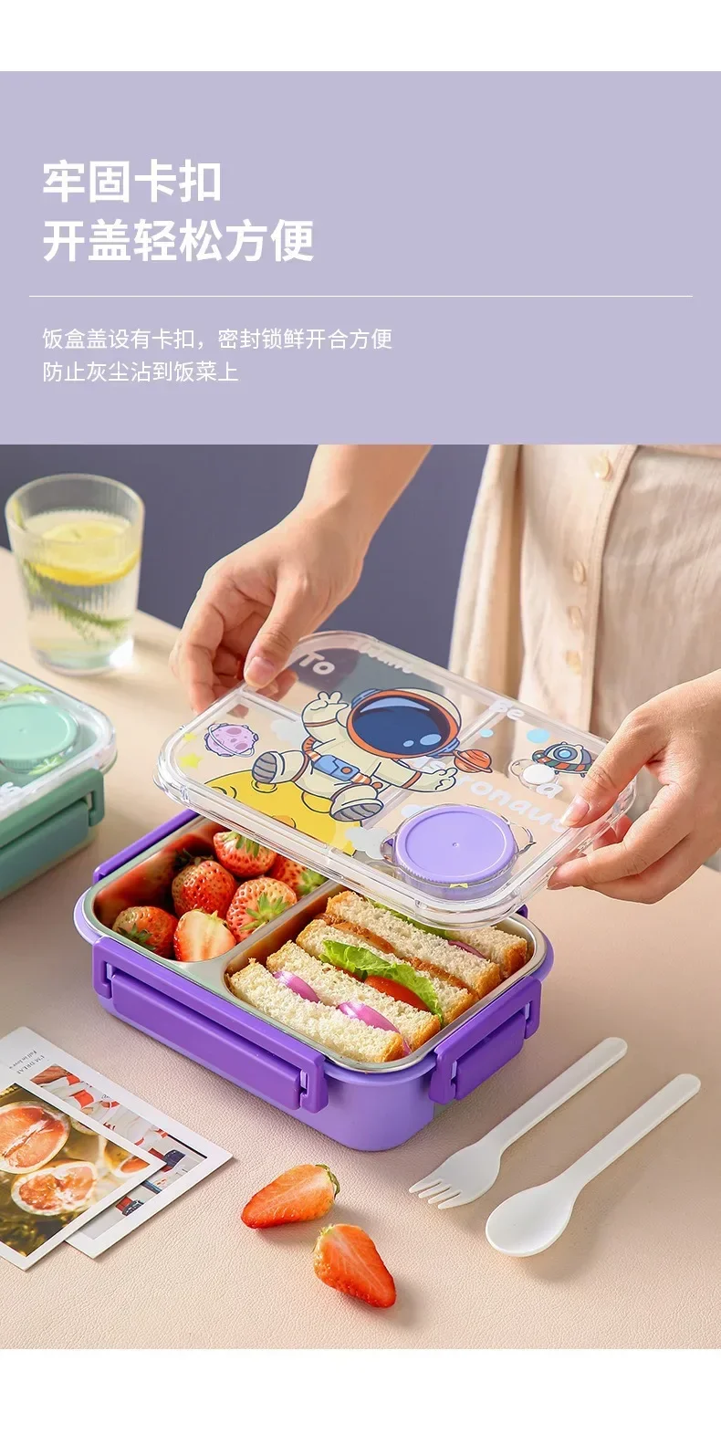 Unicorn Cartoon Bento Lunch Bo - Snacks Food Warmer avaliação e preço