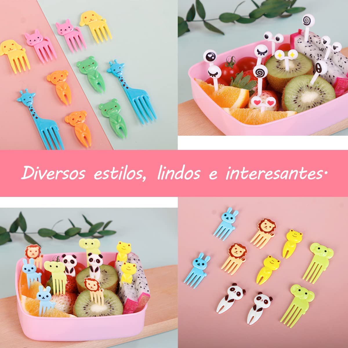 Fruit Forks for Children Lunch - Food Snacks For Kids avaliação e preço