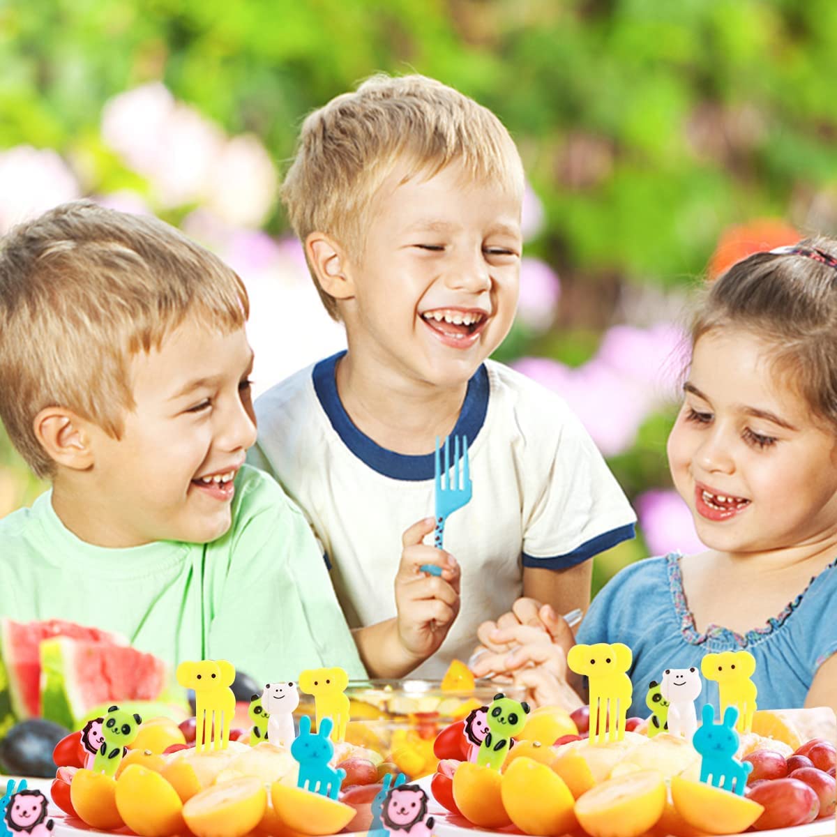 Fruit Forks for Children Lunch - Food Snacks For Kids avaliação e preço