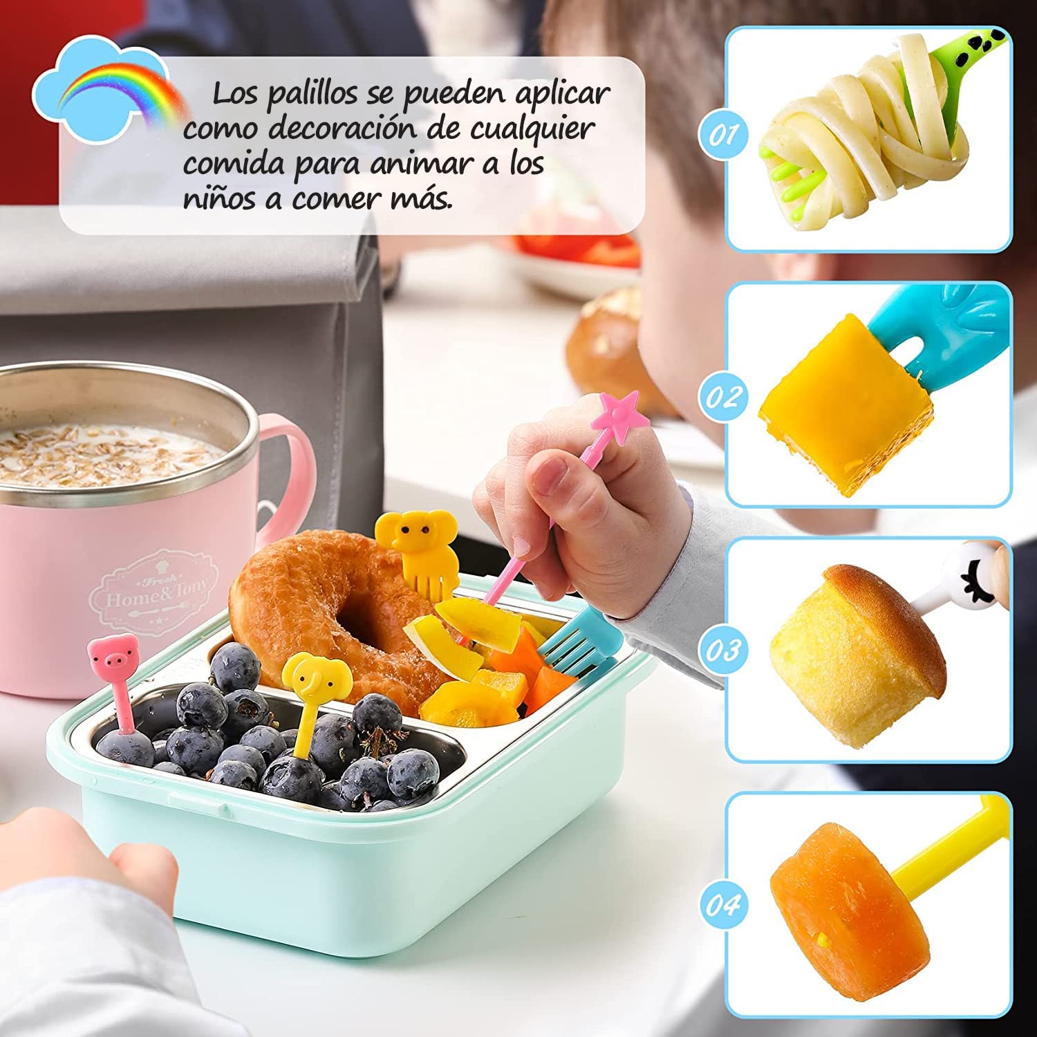 Fruit Forks for Children Lunch - Food Snacks For Kids avaliação e preço