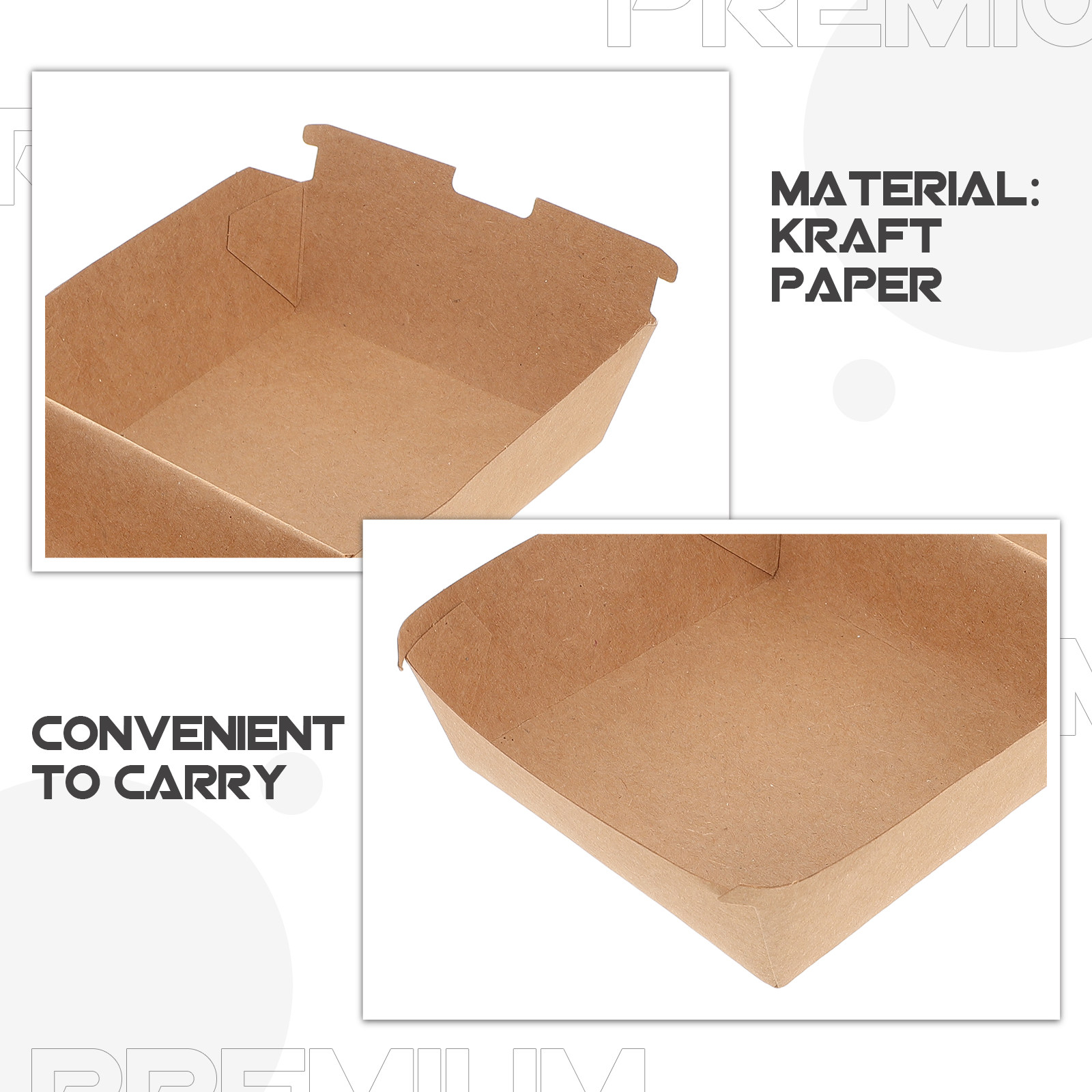 30Pcs Burger Boxes Kraft Paper - Food Snacks For Party avaliação e preço