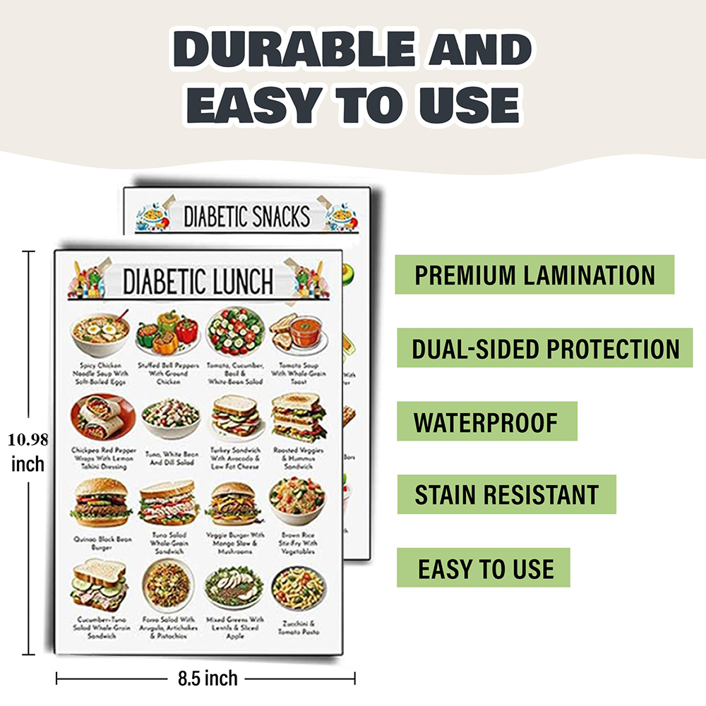 12pcs Diabetic Meal Planner Un - Food Snacks Options avaliação e preço