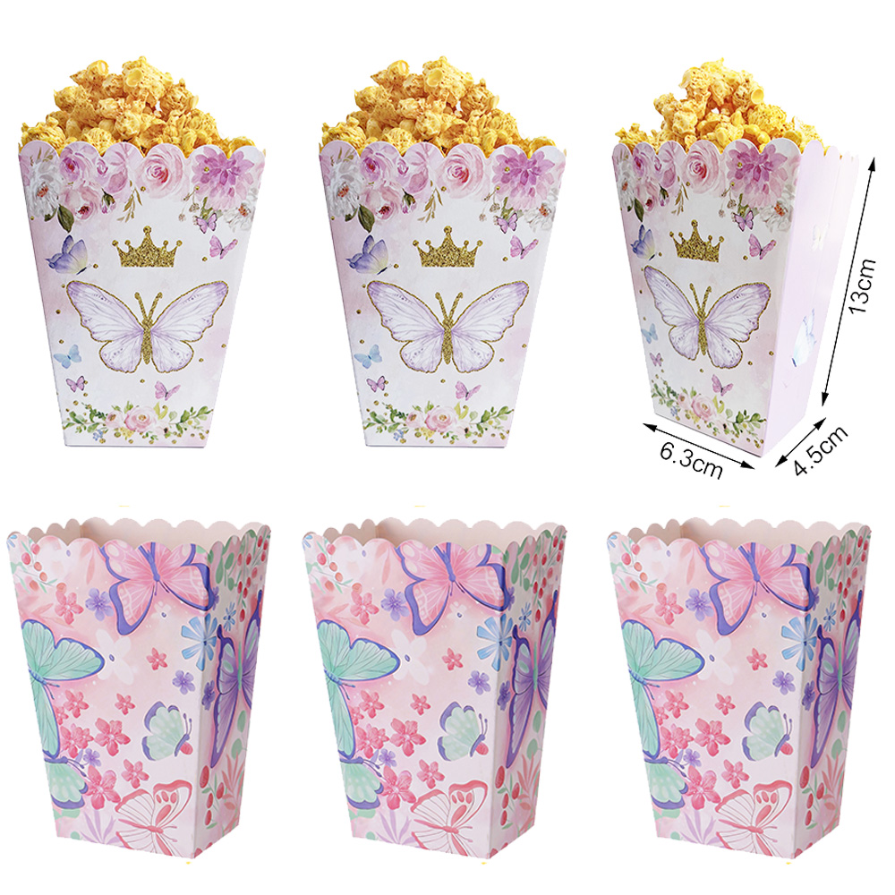 6/12/24/30pcs Butterfly Popcor - Food Snacks For Kids avaliação e preço