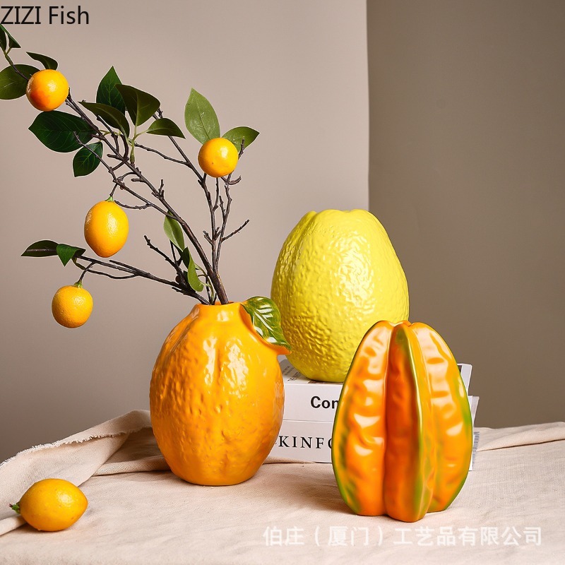 Colored Fruit Resin Vase Simul - Dried Fruit Mix avaliação e preço