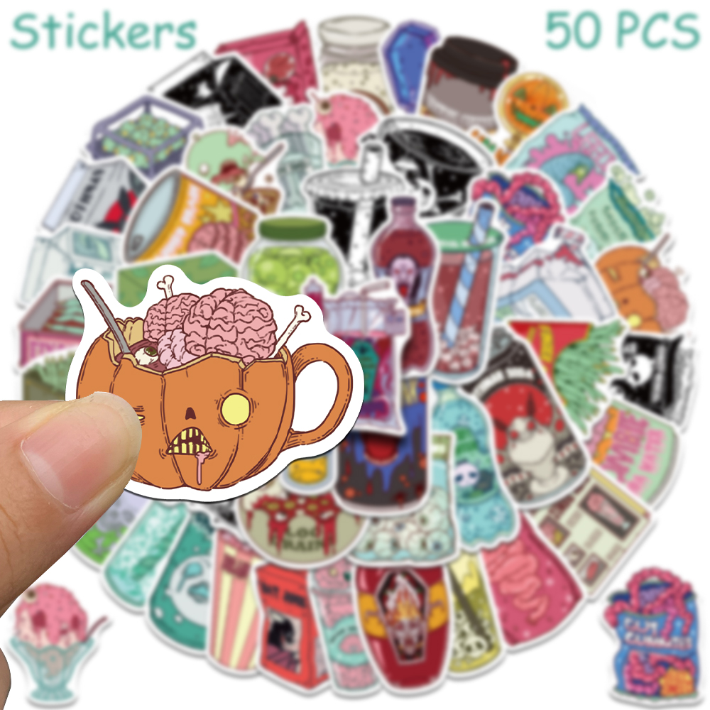 50pcs Horrible Zombie Food Sti - Zombie Snacks avaliação e preço