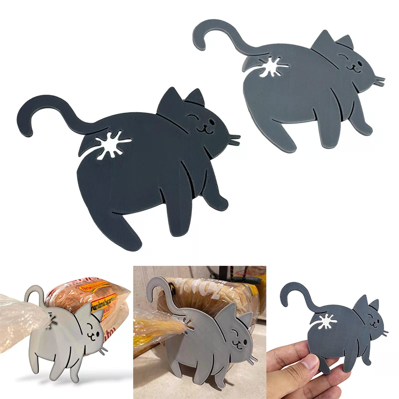3D Cat Butt Bread Bag Clip Sna - Food Lovers Snacks avaliação e preço