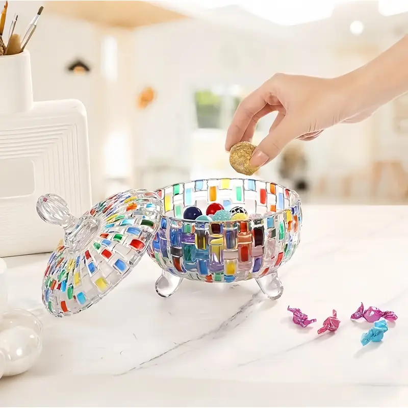 Nordic Glass Candy Jar with Li - Dried Fruit Mix avaliação e preço