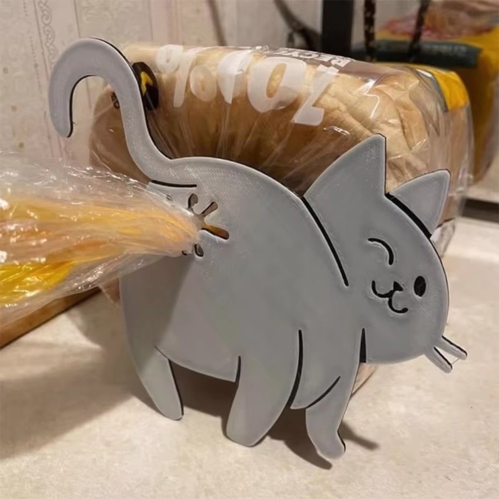 Cute 3D Printed Bread Bag Clip - Food Lovers Snacks avaliação e preço