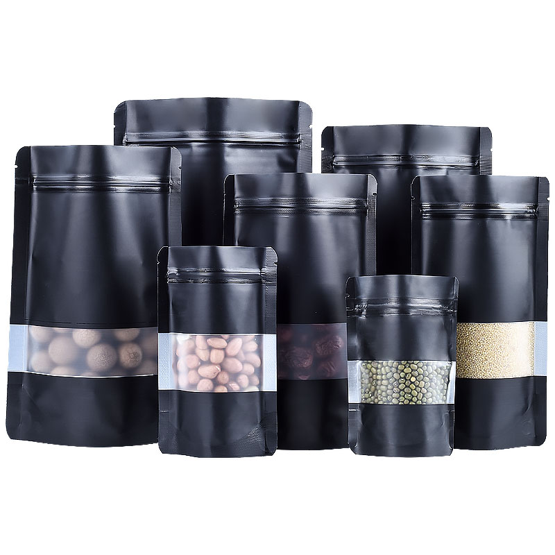 100PCS Stand-up Matte Black Al - Food Snacks For Party avaliação e preço