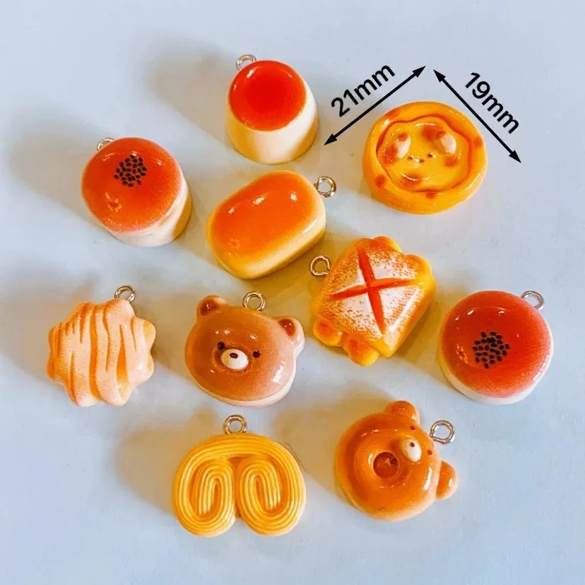 10Pcs Cute Bear Pudding Tart B - Food Snacks For Party avaliação e preço