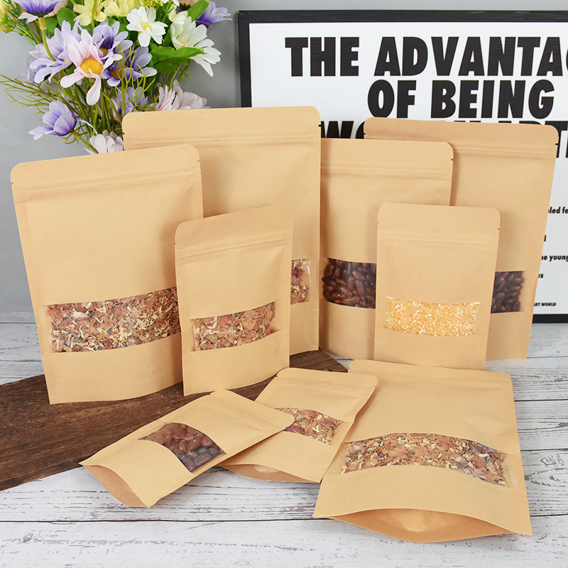 20/50pcs Kraft Paper Zip Lock  - Food Snacks For Party avaliação e preço