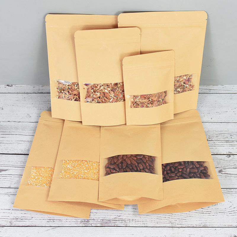 20/50pcs Kraft Paper Zip Lock  - Food Snacks For Party avaliação e preço