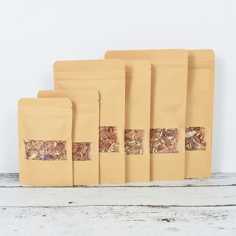 20/50pcs Kraft Paper Zip Lock  - Food Snacks For Party avaliação e preço