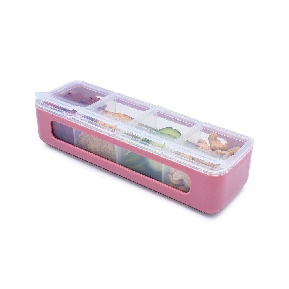 New Snackle Box – 4 Compartmen - Food Snacks For Kids avaliação e preço
