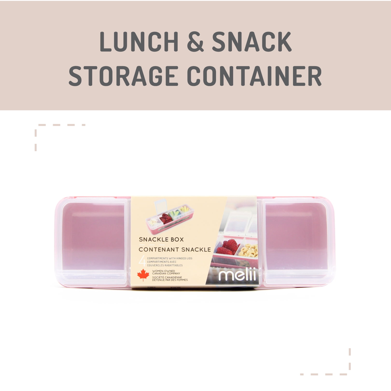 New Snackle Box – 4 Compartmen - Food Snacks For Kids avaliação e preço