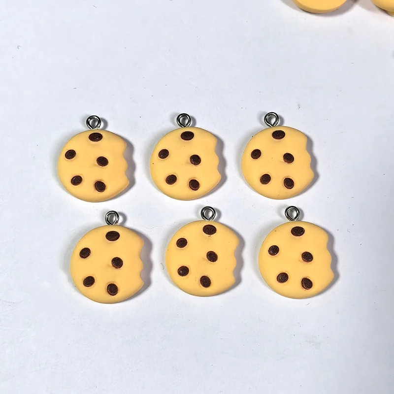 10Pcs Simulation Cookies Resin - Food Snacks To Make avaliação e preço