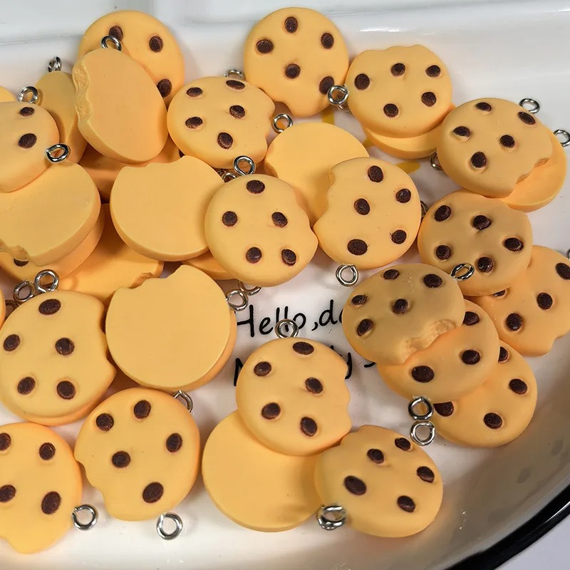 10Pcs Simulation Cookies Resin - Food Snacks To Make avaliação e preço