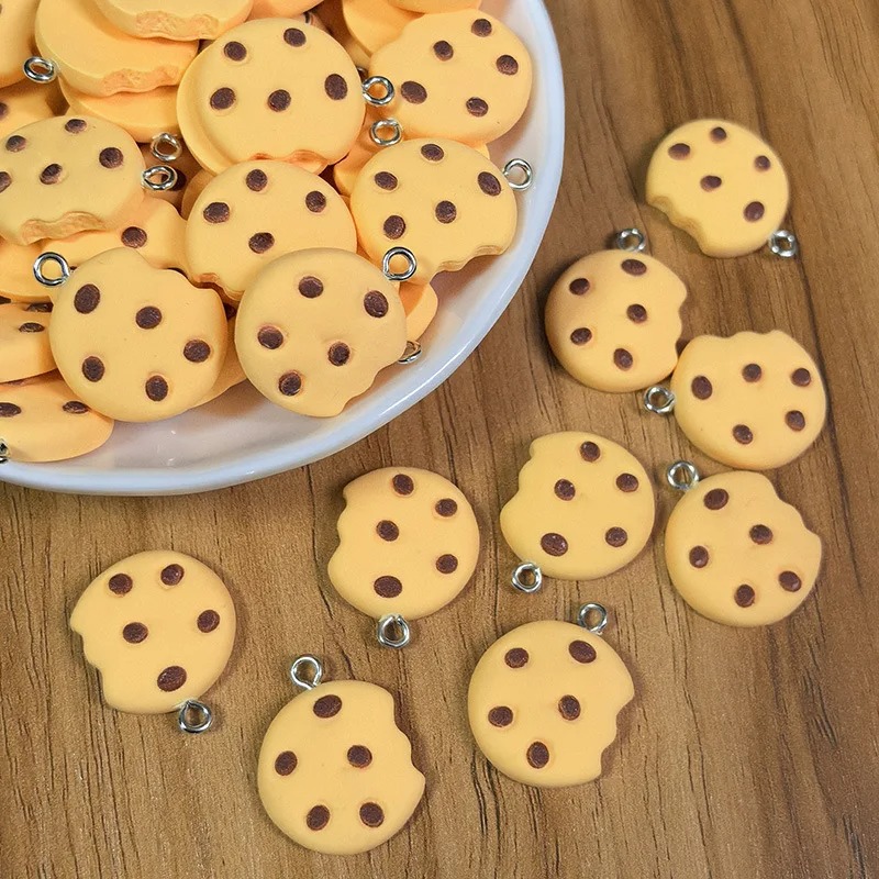 10Pcs Simulation Cookies Resin - Food Snacks To Make avaliação e preço