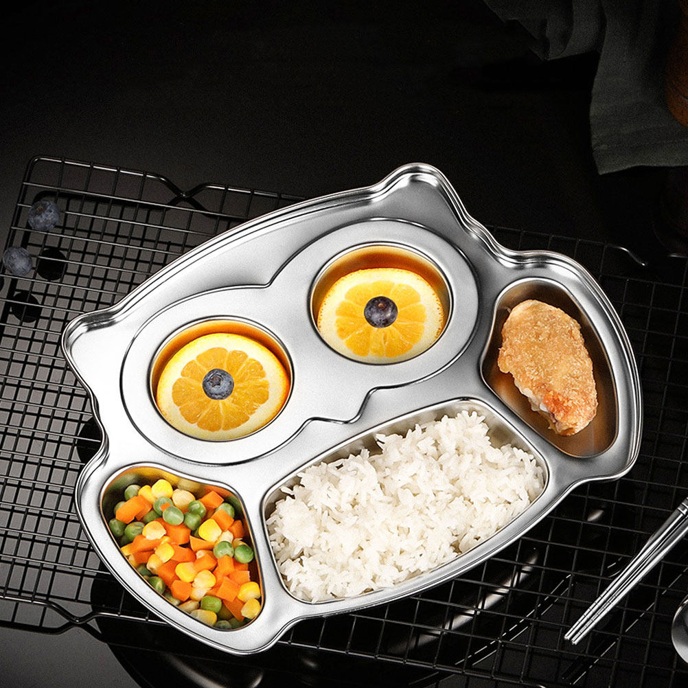 2Pcs Owl Stainless Steel Divid - Food Snacks For Kids avaliação e preço